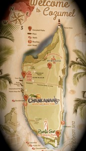 map of Isla Cozumel
