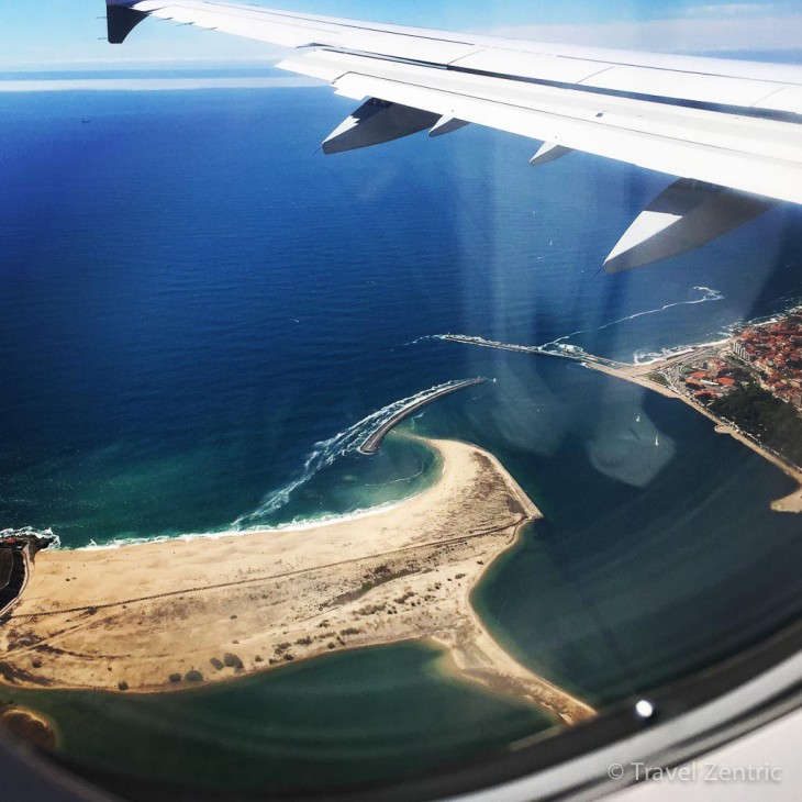 Porto airview from sky ocean