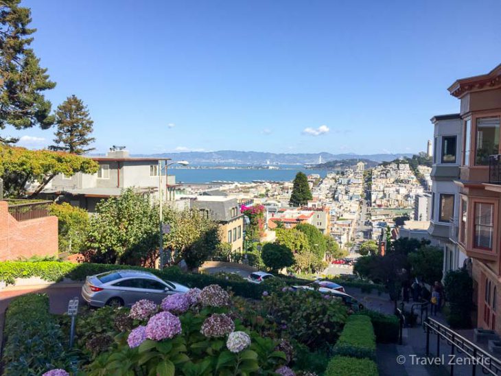 san francisco, lombard street, city view