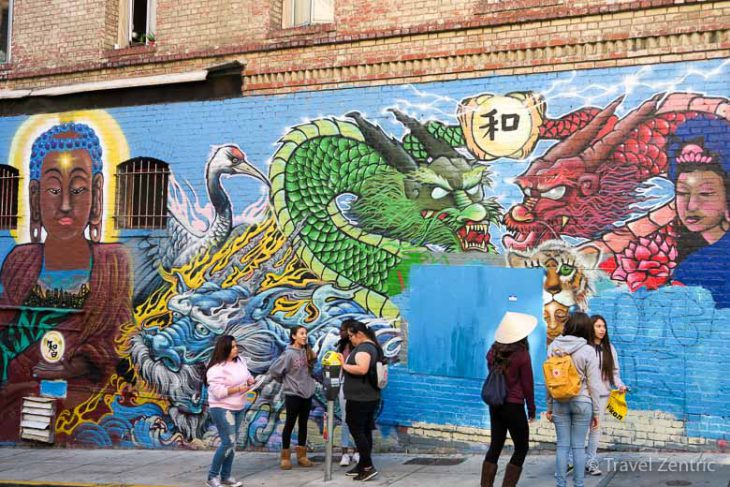 san francisco, chinatown, mural