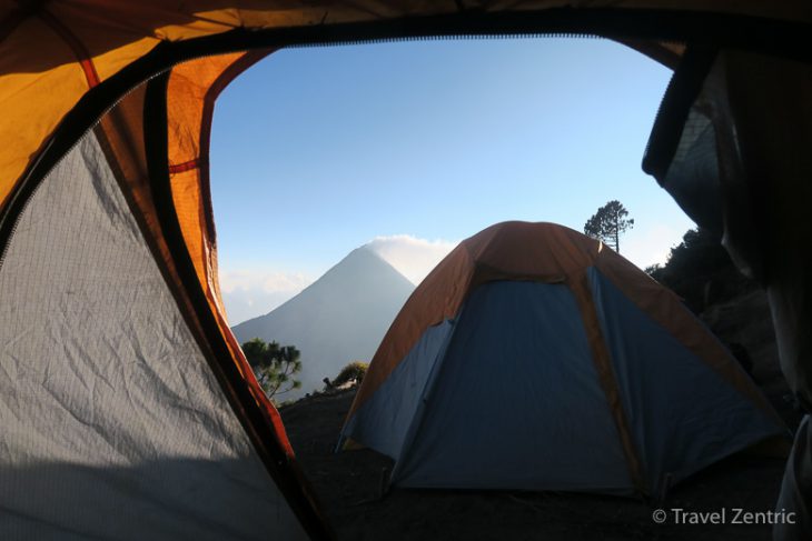 volcano smoking fuego acatenango camping hiking guatemala